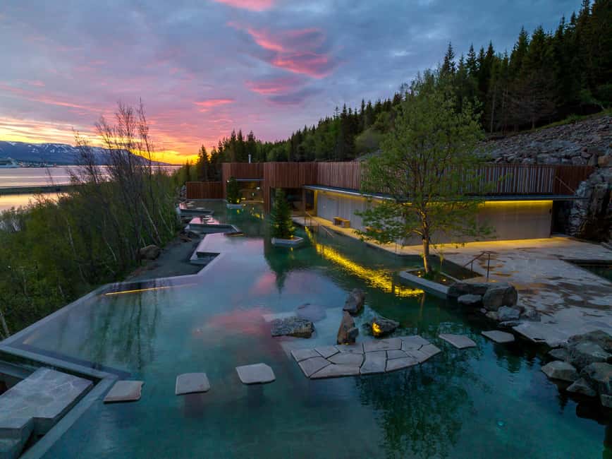 Akureyri: Forest Lagoon Entrance Ticket - A forest spa with a fjord view