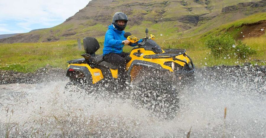 ATV & Helicopter combination tour From Reykajvik - Riding toward Lake Hafravatn