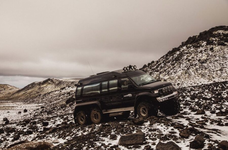 Eyjafjallajökull Volcano and Glacier Jeep Tour - Riding the Super Jeep up the glacier