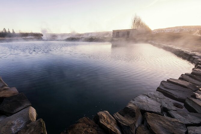 Fludir Secret Lagoon Admission Ticket Only - The small geyser and geothermal walkway