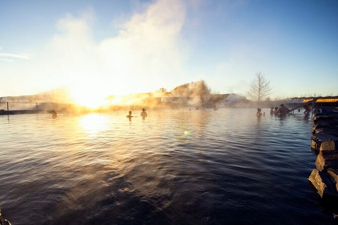 Fludir Secret Lagoon Admission Ticket Only - Sunset and winter northern lights timing