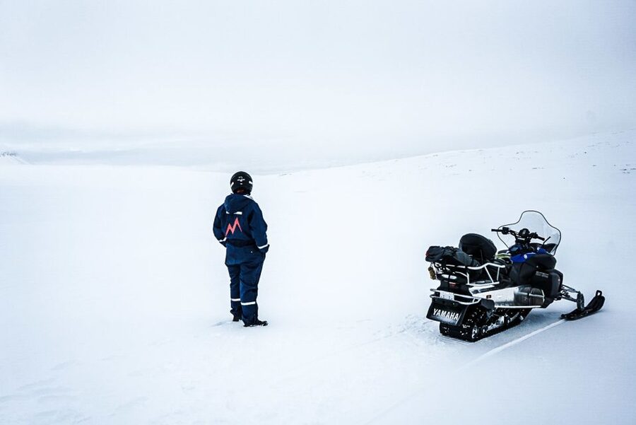 From Gullfoss: Langjökull Glacier Snowmobile Tour - One hour across Langjökull’s snowfields