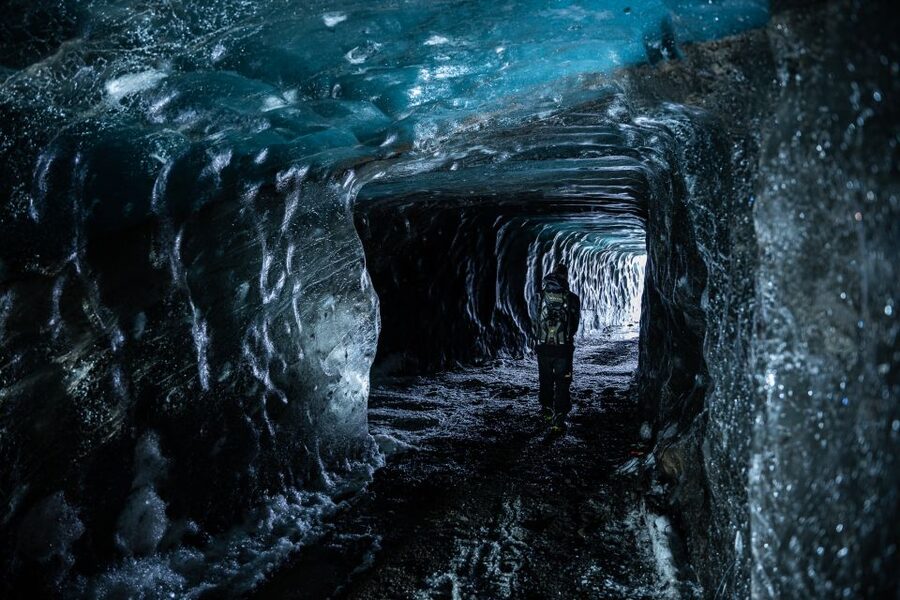 From Gullfoss: Langjökull Ice Cave and Snowmobile Tour - Inside the Langjökull ice cave