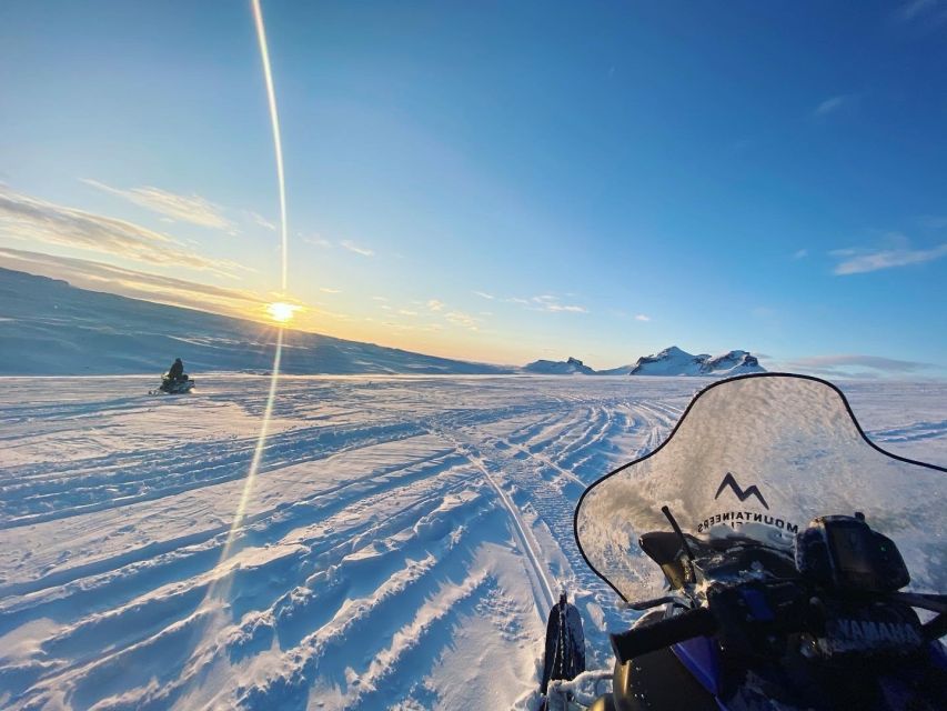 From Gullfoss: Langjökull Ice Cave and Snowmobile Tour - One hour of snowmobiling on the ice cap