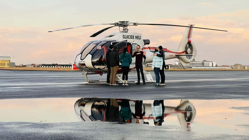 From Reykjavik: Fire And Ice Helicopter Tour with 2 Landings - Flying over Glymur and toward Þórisjökull