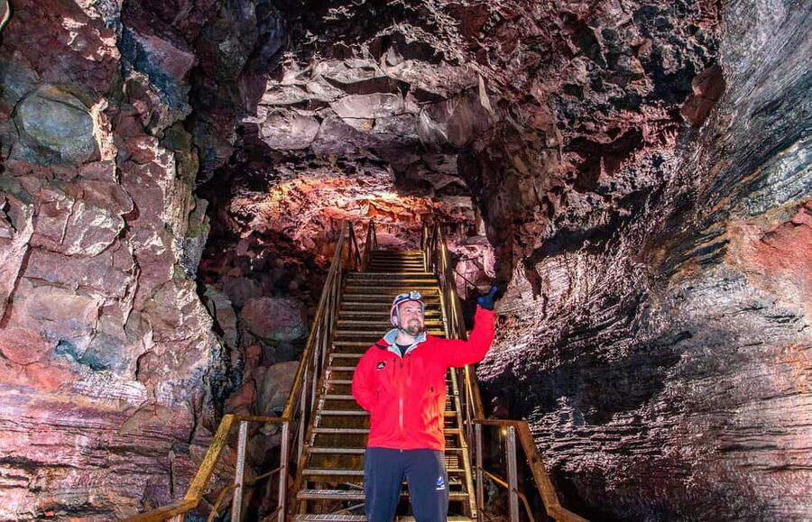 From Reykjavik: Lava Caving Tour - Winter icicles and the famous blackout