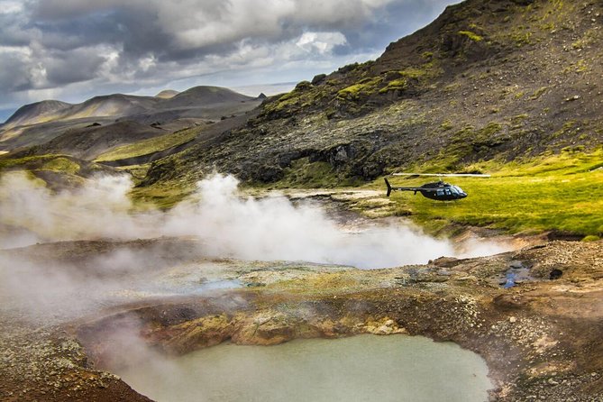 Helicopter Flight Over Geothermal Landscapes from Reykjavik - Leaving Reykjavik for Hengill’s hot ground