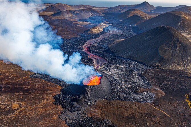 Helicopter Tour Over Iceland’s Reykjanes Volcano Eruption Site - Weather, safety, and changing volcanic conditions