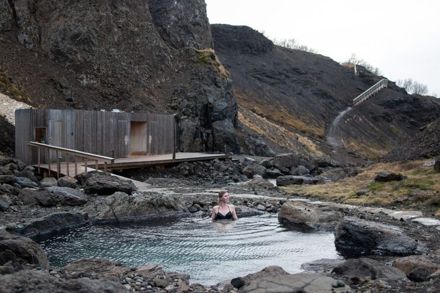Husafell: Canyon Baths Soak with Short Highlands Hike - The Okjökull glacier site and a changing Iceland