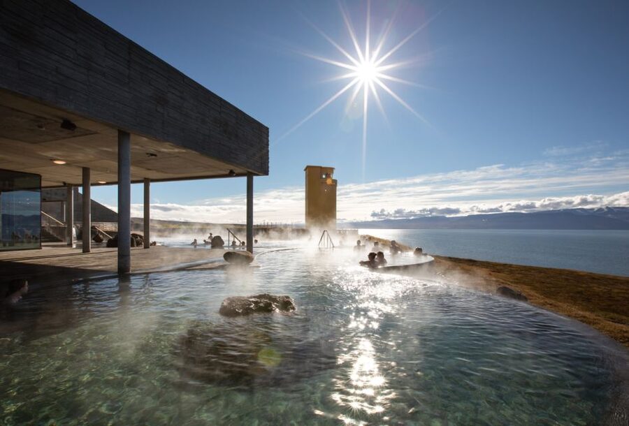 Husavik: GeoSea Geothermal Baths Entrance Ticket - Floating Above Skjálfandi Bay