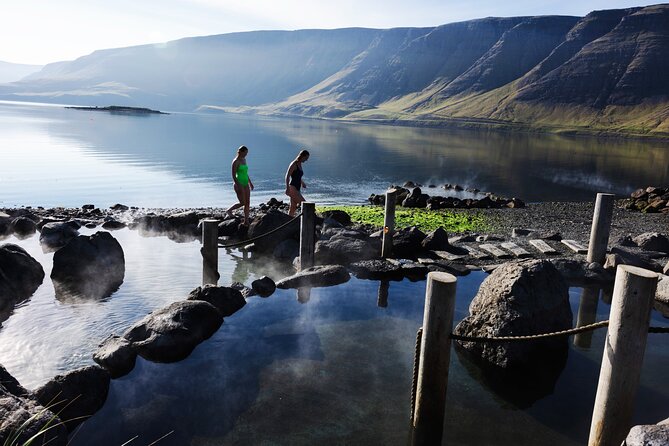Hvammsvík Hot Spring with Return Transfers from Reykjavík - The cold plunge in the sea