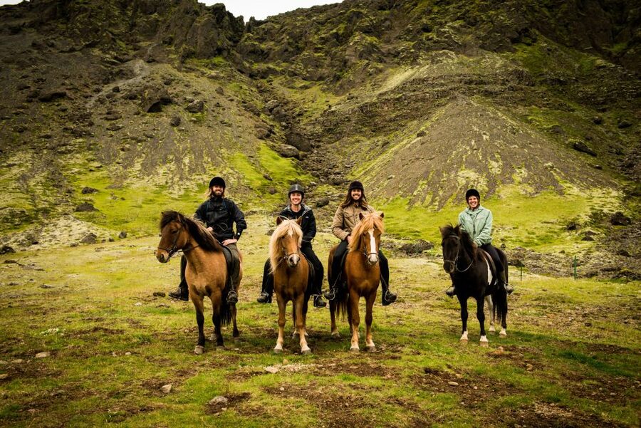Hveragerdi: Reykjadalur (Hotspring Valley) Horse Riding Tour - Following the paths beside Reykjadalur Valley