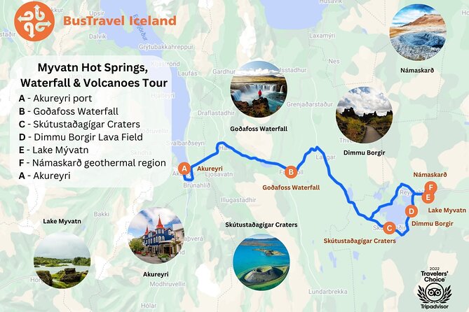 Lake Myvatn, Hot-Springs & Godafoss Waterfall Tour from Akureyri - Goðafoss: a powerful start with an Icelandic story