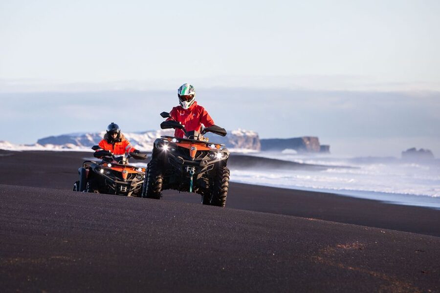 Mýrdalsjökull: South Coast ATV Quad Bike Safari - Black beach riding and views toward Dyrhólaey