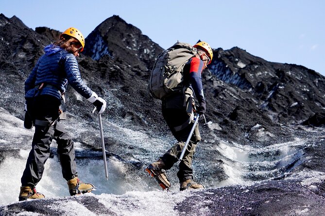 Private Glacier Hike on Sólheimajökull - Walking on ice with crampons and safety equipment