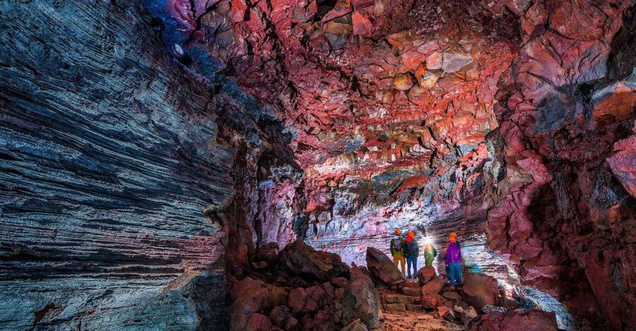Raufarhólshellir: Lava Falls Adventure Tour - Reaching the far end and the lava falls