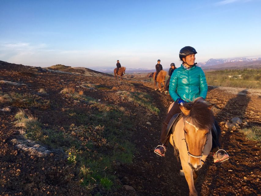 Reykjavik: Evening Sleipnir Horse Riding Tour with Pickup - The red lava formations of Rauðhólar