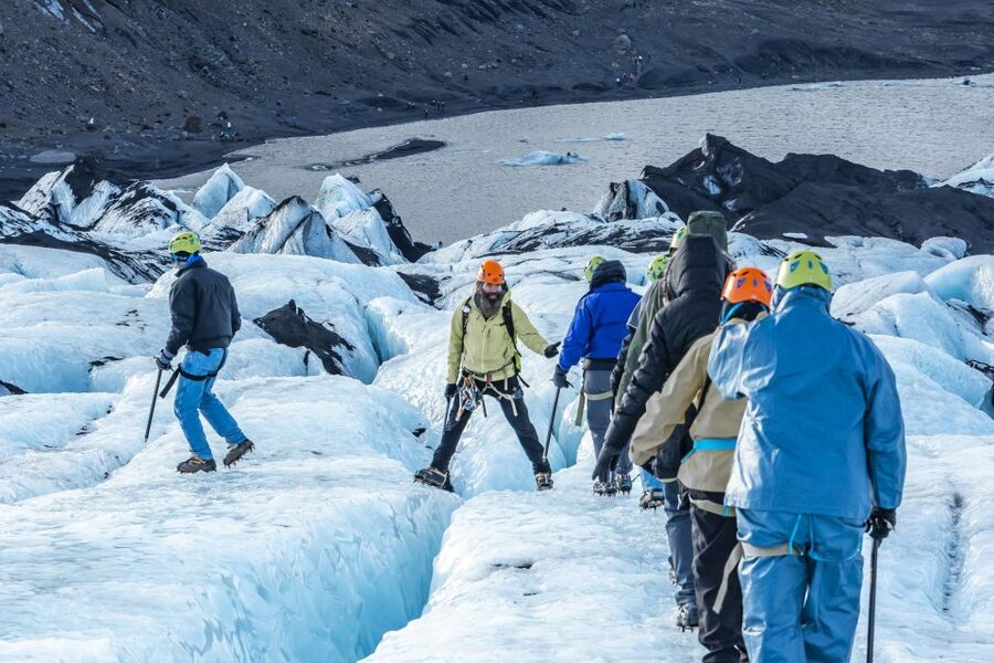 Reykjavik: Glacier Hike, Waterfalls and Black Sand Beach - Skógafoss, the powerful first waterfall