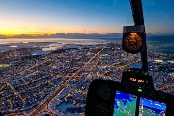 Reykjavik Helicopter Private Tour of Volcanoes - Reykjavik from the cockpit
