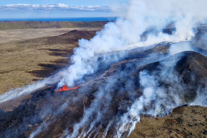 Reykjavik Helicopter Private Tour of Volcanoes - Cliffs, sea birds, and the southern Atlantic