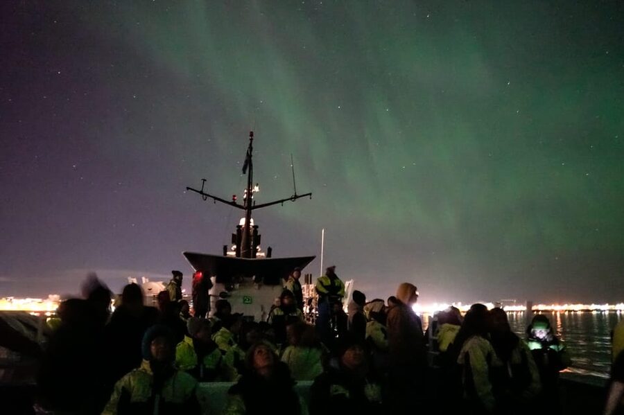 Reykjavik: Northern Lights Guided Boat Tour with Photos - What the 2.5-hour itinerary feels like