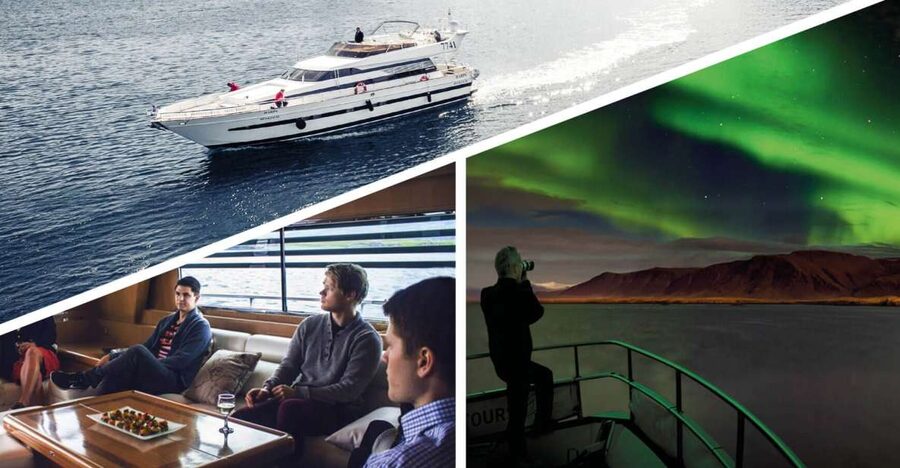 Reykjavik: Northern Lights Motor Yacht Cruise - Waiting for the aurora over Faxaflói Bay