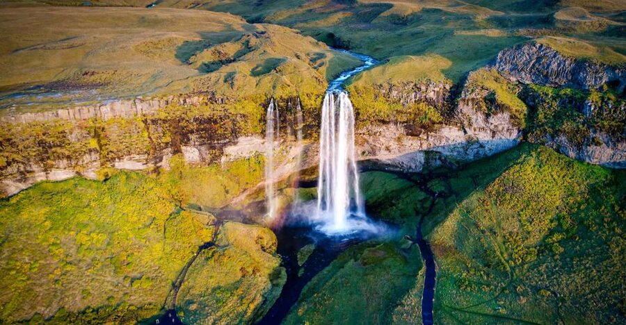 Reykjavík: South Coast Waterfalls, Black Sand & Glacier Tour - Skógafoss delivers the first big hit