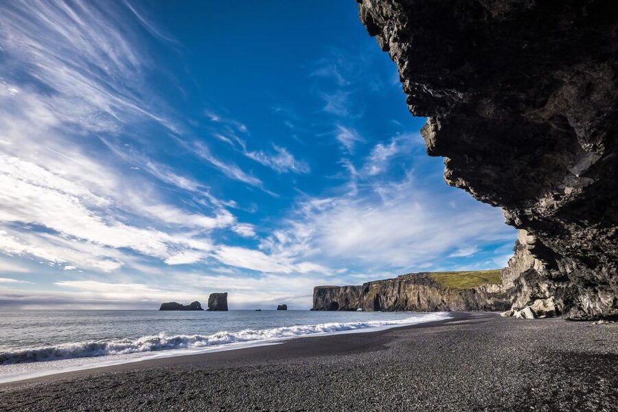 Reykjavík: South Coast Waterfalls, Black Sand & Glacier Tour - Seljalandsfoss finishes with spray