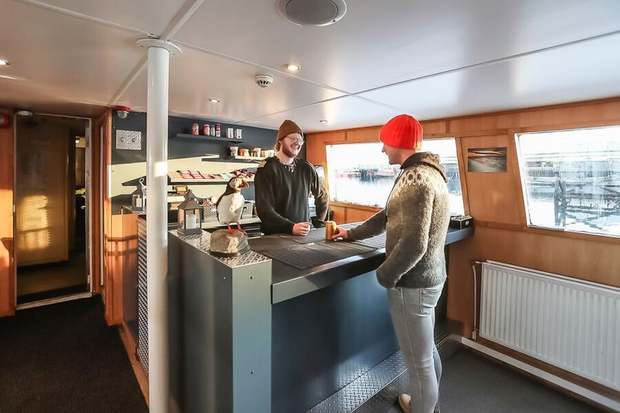 Reykjavík: Whale Watching and Marine Life Cruise - A comfortable boat for cold Icelandic weather