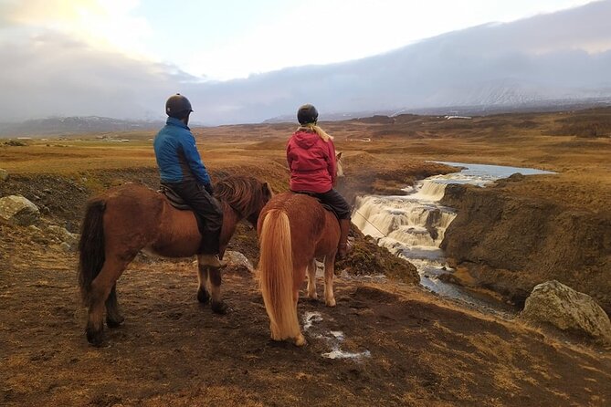 Short Riding Tour with Eye-Catching Photos at Waterfall - Meeting the horses at Hestasport