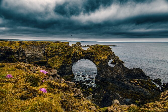 Snæfellsnes in Spanish with lunch on a farm Minibus - Selvallafoss and the final view over lava and water
