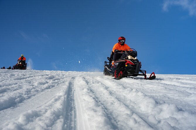 Snowmobiling on Langjökull Glacier from Geysir Area - From Skjól Campground to the high ice