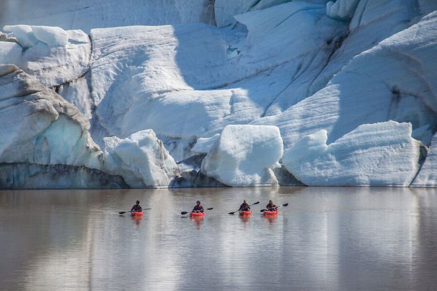 Sólheimajökull: Guided Kayaking Tour on the Glacier Lagoon - Getting dressed for cold water