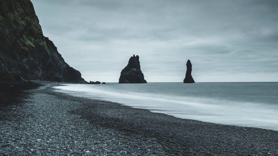 South Coast of Iceland. Black beach, glaсier, waterfalls... - Reynisfjara Demands Respect