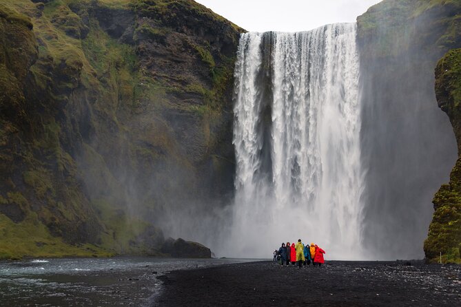 South Iceland, Glacier and Black Sand Beach Small Group Tour - Skógafoss and the choice between close-up and high view