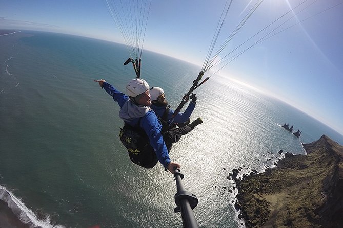 Tandem Paragliding Flights from Vik - Reynisfjara Beach from above