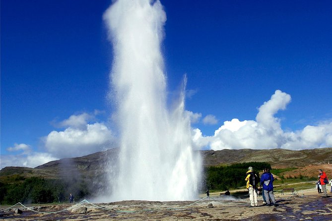 The Golden Circle Guided Bus Tour from Reykjavik - Gullfoss, where the river drops into a gorge