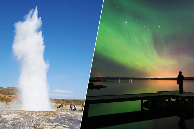 The Golden Circle & Northern Lights Guided Combo tour - Geysir and Strokkur, the stop that keeps moving