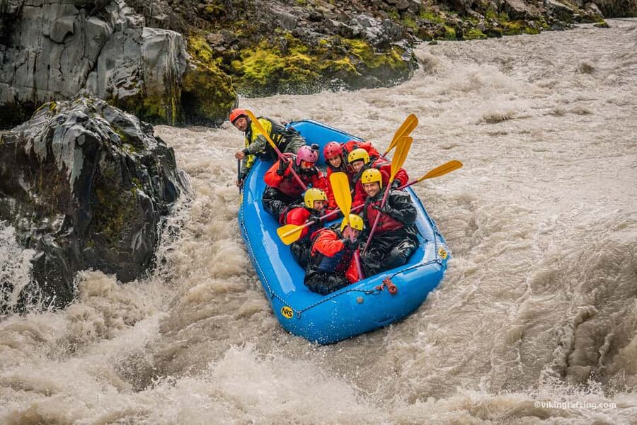 Varmahlíð: East Glacial River Whitewater Rafting - The 45-minute ride to the river