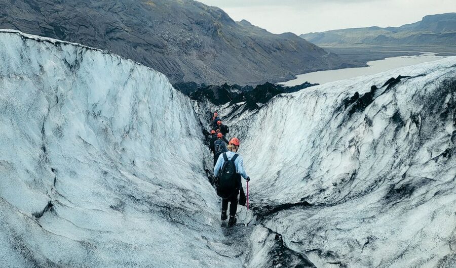 Vik: Guided Glacier Hike on Sólheimajökull - The walk from the lagoon to the glacier