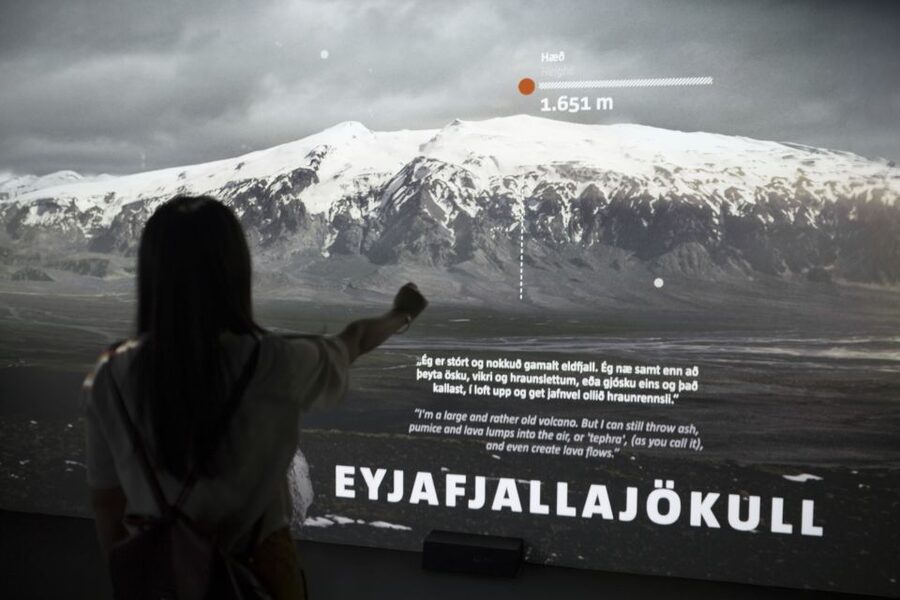 Volcano Exhibition and Cinema - Lava Centre Iceland - The Local Volcano section and observation deck
